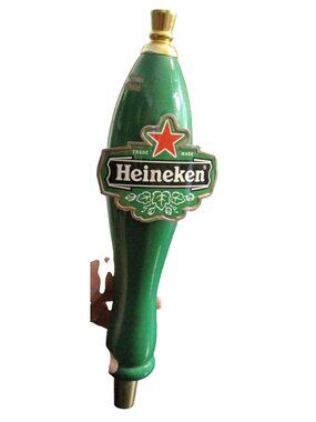 Heineken Beer Tap Handle Green Wooden Pull AS IS